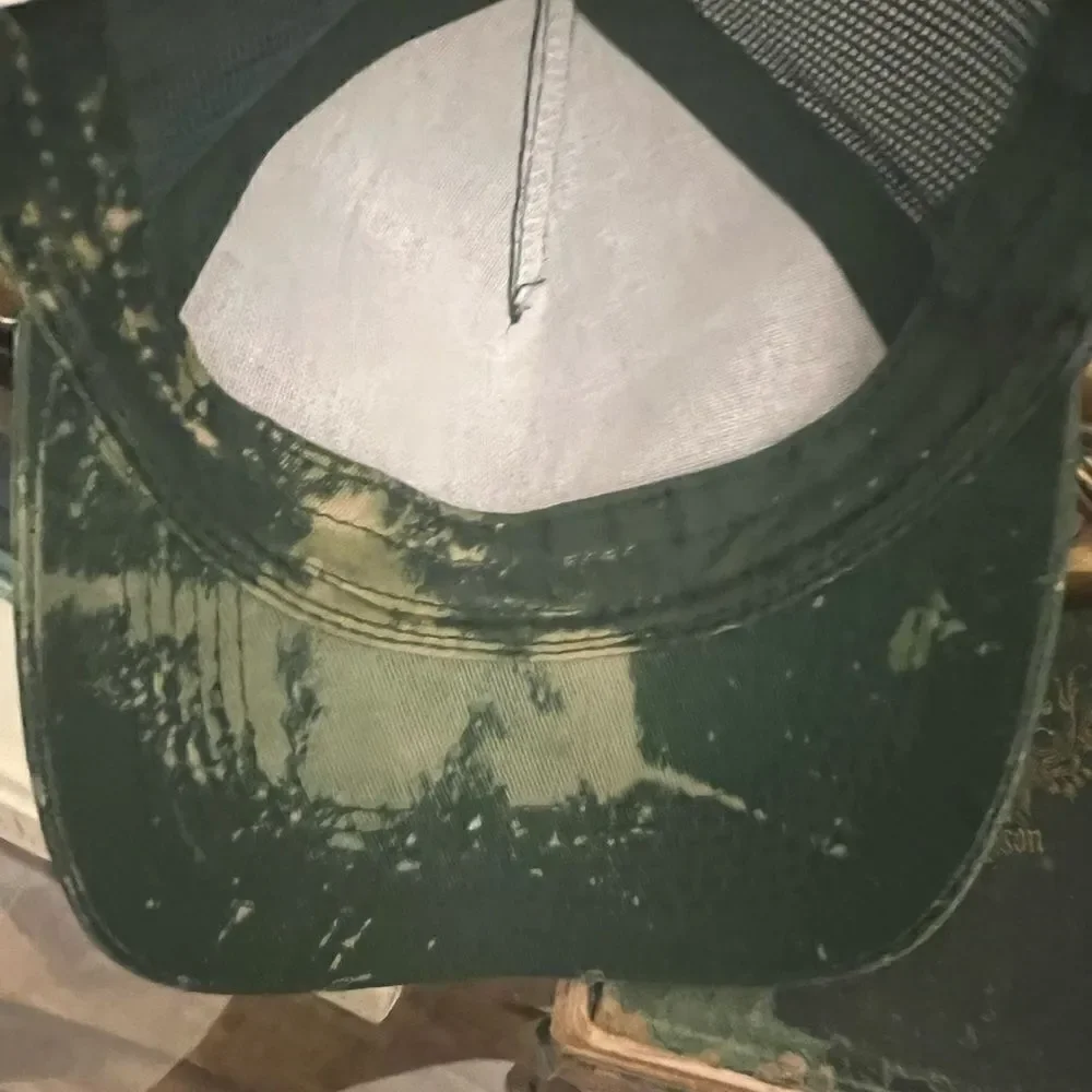 Distressed youth Bass Pro Shops customized trucker SnapBack.